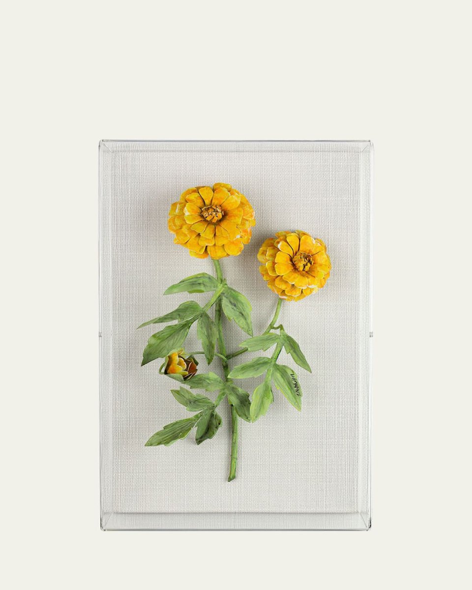 Marigold October Birth Flower Wall Art